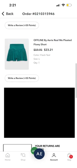 OFFLINE by Aerie Real Me Pleated Flowy Short thumbnail 4