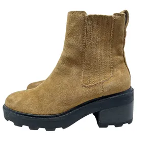 Madewell The Gwenda‎ Platform Ankle Boot Chunky Platform Suede Tan Size US 7 thumbnail 11