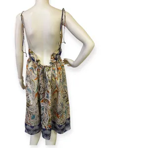 Sundance Paisley Print Spaghetti Strap Dress in Navy, Teal & Orange thumbnail 3