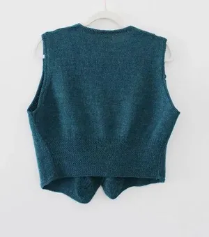 Handmade Wool Knit Sweater Vest thumbnail 4