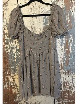 Altar'd State dress mini dress, sage pink floral size Medium thumbnail 3