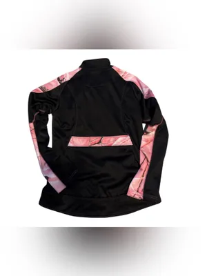 Worth Black Jacket with Pink Camo Trim Size L thumbnail 2