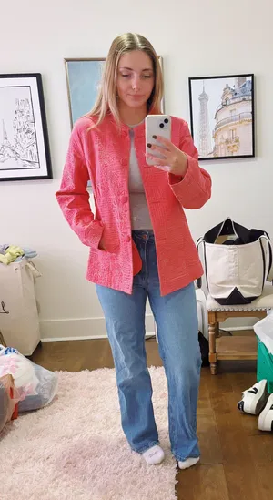 Vintage Style Jacket Pink Size 10 thumbnail 1