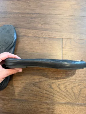 Tory Burch Black Reva Logo Ballet Flats Size 9.5 (?) - C39-338 thumbnail 7