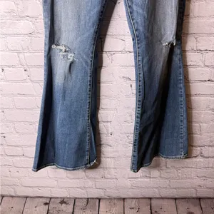 American Eagle 77 high rise flared leg jeans size 12 thumbnail 15
