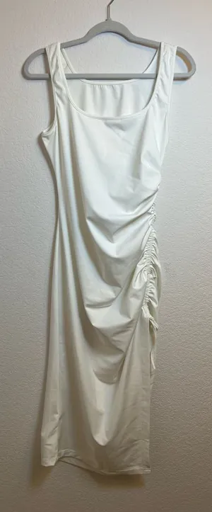 White Ruched Dress Size‎ Large thumbnail 1