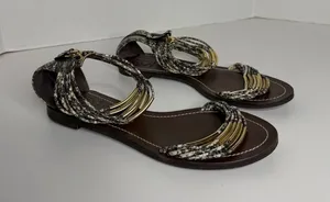 Tory Burch Snakeskin Gladiator Sandals Size 8 Womens thumbnail 1