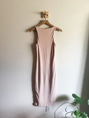 Good American Micro Rib Midi Dress Size M thumbnail 4