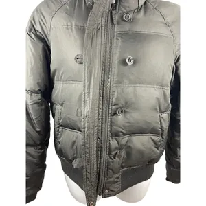 LFL Lust For Life Black Down Waterfowl Feather L Bomber Puffer Jacket thumbnail 5
