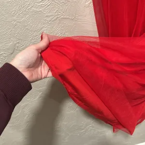 Lulus Queen Behavior Strapless Ruched Red Tulle Maxi Dress Size Small NWT thumbnail 2