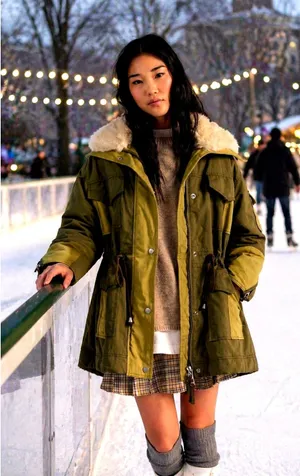 Free People We The Free Pieces of Me Parka Sage size M thumbnail 1