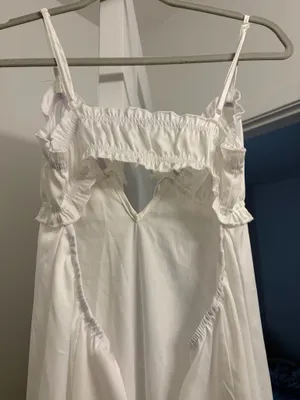SHEIN white backless summer sundress Size XXS thumbnail 2