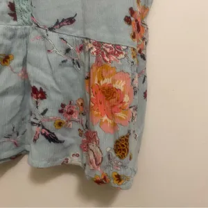 Eyeshadow Womens Shirt Top Blouse S Small Bust 34” Light Blue Floral Cottagecore thumbnail 2
