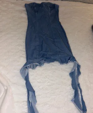 Ruffle Hem Dress Blue Size XS thumbnail 4