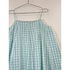 NWT Hersy Womens Top Blue Plaid Camisole Swing Sleeveless Cottagecore Large thumbnail 6