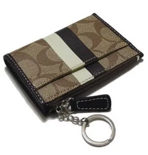 Coach VINTAGE Signature Heritage Stripe Mini Skinny ID Case thumbnail 4