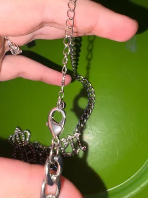 Silver Crystal “Queen” Chain Necklace - Women Jewelry thumbnail 2