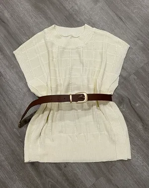Milk White Sleeveless Sweater Top thumbnail 2