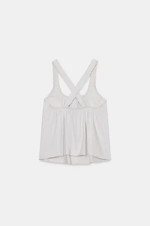 BNWT Zara Light Lilac Poplin Strappy Top thumbnail 4