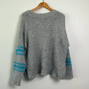 Aerie| Gray Wool-blend Oversized Chunky Knit Sweater sz M thumbnail 4