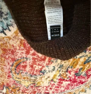 SheIn brown fold over sweater thumbnail 3