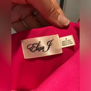 Eliza J Hot Pink One Shoulder Scuba Dress Size 8 thumbnail 8