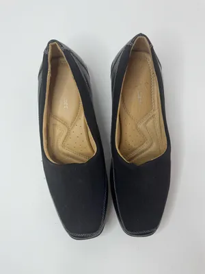 Naturalizer N5 Comfort Black Leather And Fabric Loafers Size 8W thumbnail 3