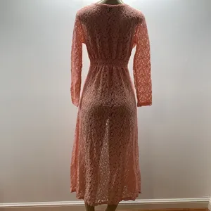Impulsive Size Large Peach Cover Up Knitted 3 Button Closure Long Sleeve. New thumbnail 4