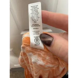 ATHLETA Breezy Tank Top Tie Dye Orange/White Size L thumbnail 4