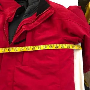 L.L Bean OUTDOOR OUTFITTER JACKET Insulated Hooded Coat Insulated Red Oversize Sz S Measurement in pics thumbnail 4