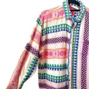 FARM RIO Jacquard Printed Button Down Dress Small‎ thumbnail 4