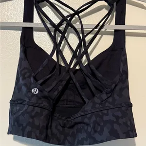 Lululemon Athletica Black Patterned Sports Bra thumbnail 3