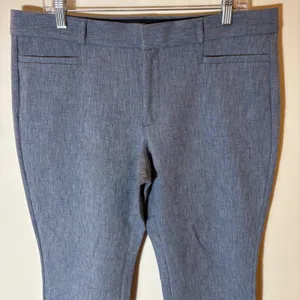 Banana Republic Sloan Pants‎ Size 12S Textured Blue thumbnail 2