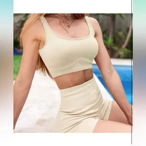 QQQ 3 pieces Cream Ribbed Intimates Set thumbnail 6