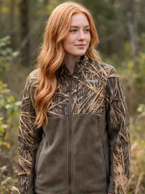 Magellan Outdoors Camo Fleece Jacket Womens S Shadow Grass Blades Hunting thumbnail 7