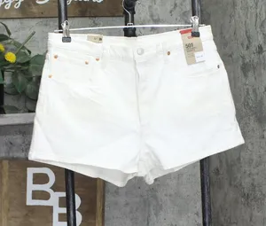 Levi's Womens 501 Original Shorts Denim Jean Jorts Disco Nights White 34 thumbnail 1