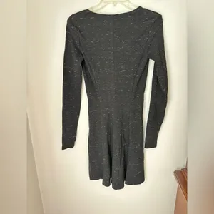 Aritzia Wilfred Zip Front Fit Flare Dress Black Long Sleeve Size S thumbnail 10