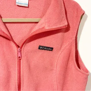 Columbia Size‎ XL Pink Fleece Full Zip Collared Vest thumbnail 2