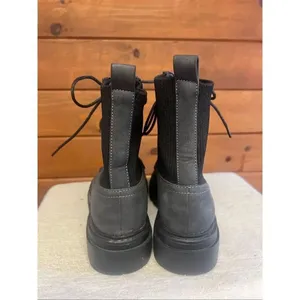 COZZY GIRL Journey women's ankle boots gray/charcoal black knit cuff Sz 7 NWOB thumbnail 3