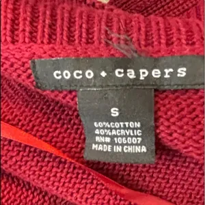 Coco + Capers Cardigan Sweater Red thumbnail 2