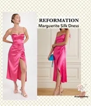 Reformation Marguerite Silk Dress Es (b63) size 10 NWT thumbnail 2