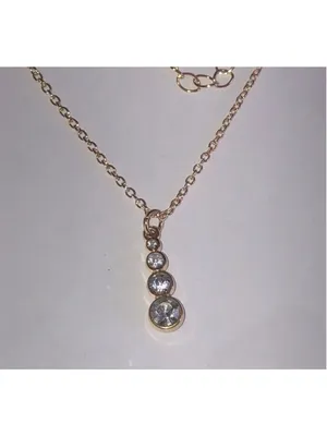 Jasmine Lane Gold Tone CZ Rhinestone Drop Necklace with Extender thumbnail 7