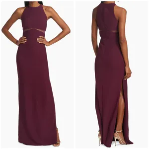 Vera‎ Wang Bridesmaid Aurore Gown Burgundy Size 18 Wedding Guest Gala Cocktail thumbnail 2