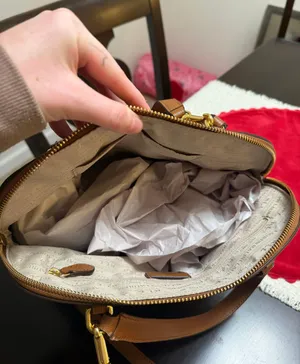 Ralph Lauren Brown Leather Satchel Bag with Shoulder Strap thumbnail 5