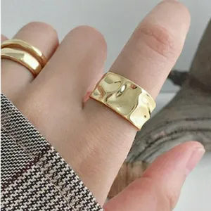 NEW Hammered‎ Yellow Gold Plated Ring thumbnail 2