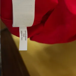 J.Crew Collection Side-Ruched Dress Stretch Linen-Viscose Blend Red Plus Size 24 thumbnail 8