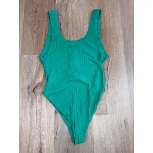 Free People Intimately Ribbed Henley Bodysuit Green Sleeveless XS Fits Like Med thumbnail 4