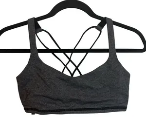 Lululemon Heathered Black and Gray Free To Be Sports Bra thumbnail 1