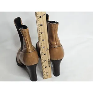 COLE HAAN Country Vibram‎ Sole Brown Leather Ankle Boots Womens Size 6B thumbnail 4