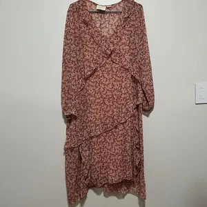 Maeve Anthropologie Sirena Ruffled Tunic Puff Sleeve Ruffle Dress Size Medium‎ thumbnail 4